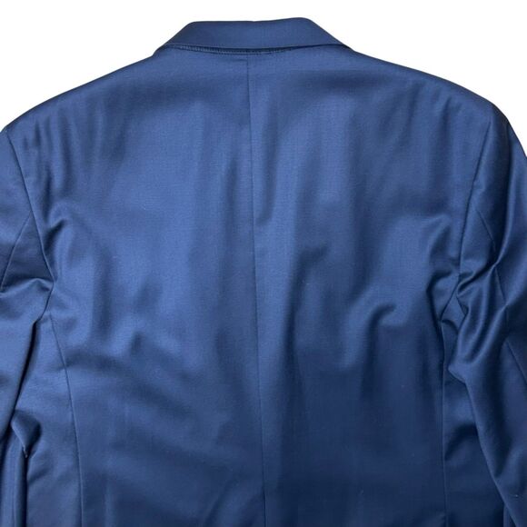 Joseph & Feiss Gold Executive Fit Blazer 50R Navy Blue 100% Wool Sport Coat - Picture 6 of 11